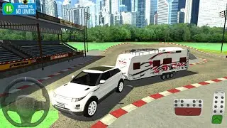 Multi Floor Garage Driver - New SUV Range Rover With Trailer Parking Simulator