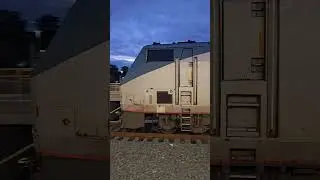 Amtrak P42 Genesis Locomotive at the station in Albany New York  #shorts #trains #amtrak #station