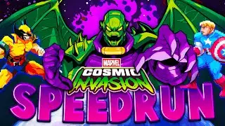 Скоростной аркадный прохождение Marvel Cosmic Invasion (1cc) (Капитан Америка и Росомаха)