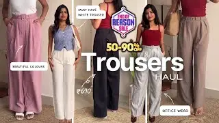 huge* MYNTRA 💕 Trousers Haul 😍 || office wear, college wear || #trousers haul @hirdyanshi01