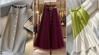Beautiful 😍 stylish vintage style skirt designing ideas #outfitconsira 