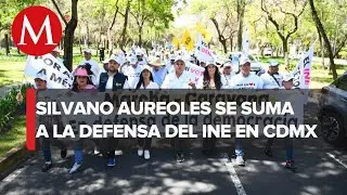 Silvano Aureoles marcha en defensa del INE; llega a CdMx para protesta en el Z&oacute;calo