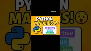 Python MadLibs Game in 60 Seconds! 🤯 | Beginner Friendly Project