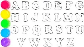 Learn ABCZ | How to Draw Alphabet and Paint Capital and Small Letters with Numbers for Kids