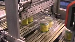 Bundelmachine met meelopende lasbalk en krimptunnel