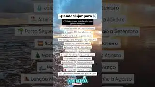 O calend&aacute;rio perfeito de viagens pelo Brasil 🇧🇷 #viagem #travel #turismo #brasil