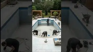 Luxury Poolside Landscape Design #viral #short #construction #viral #shorts