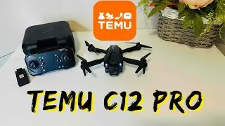 TEMU C12 Pro Folding 3 Camera Drone Unboxing Flight and Review #drone