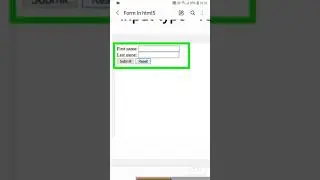 Submit and Reset Button in form html5  #Basiccoding #html5 #form #submitandreset