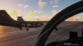 Two Italian Air Force F-104G flying with one Luftwaffe friend from Rimini AB to Ghedi AB in FS2024.