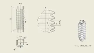 Tutorial Inventor - 577 RECTANGULAR BELLOWS