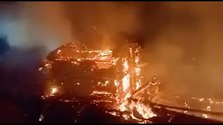 Unfortunate incident , Three houses gutted in Uttarkashi fire