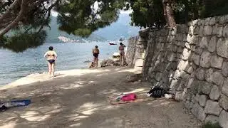 Perast beach June 2021