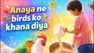 Anaya aur unki mumma ne khilaya birds ko khana aur hath per kat lia murge ne 😫 #viral #pets vlog