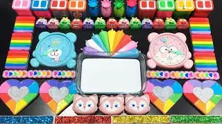 RELAXING WITH CLAY PIPING BAGS VS GLITTER VS MAKEUP ! Mixing Random Things Into Slime