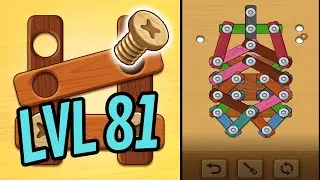 🏅 WOODLE - WOOD SCREW PUZZLE 🤪 Level 81 🧩 Gameplay Walkthrough