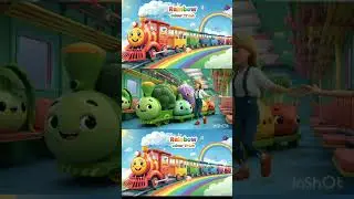 🌈🌈Rainbow colour train kids nursery rhymes in English/@Blinking Star's#shorts #shortsviral