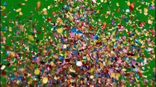 Dynamic Confetti Green Screen Burst: Realistic VFX Overlay for Your Projects