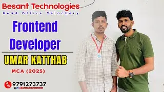 From MCA Student to Frontend Developer | Umar Katthab Placement Success | Besant Technologies