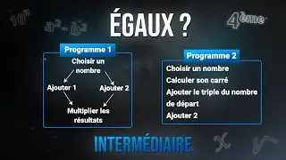 Programme de calcul égaux #1 | Calcul littéral | Math 4eme