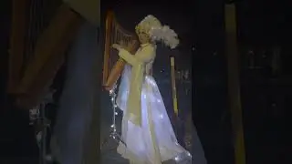LADY IN WHITE#playing #harp#shorts #viral