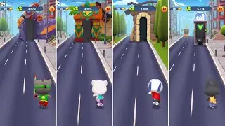 Talking Tom Gold Run: Talking Tom,Talking Angela,Talking Hank,Talking Becca (Android/iOS) Gameplay