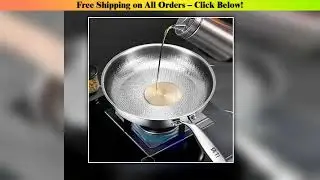 German Pure Titanium Frying Pan Thickened Non-coating Non-Stick Fish Scale Hammer Pattern Steak