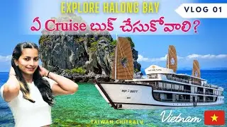 24 Hours On a LUXURY Cruise in Halong Bay | Telugu Vlog | Vietnam Travel