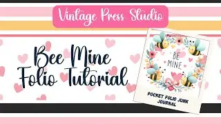 Bee Mine Pocket Folio Junk Journal Card Tutorial #cardmaking #junkjournal