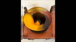 Vintage Amber and Purple Art Glass Vase Eclectic Contemporary Bowl Art Structure Lover Antiques a...