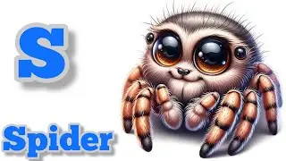 A to Z English alphabet insects name mosquito Ant butter fly snail @ChuChuTV 