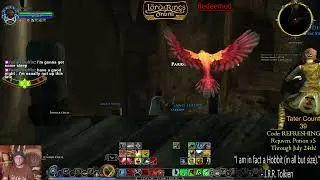 Poteen OBowen playing LOTRO, MARINER (yellow line) getting to lvl 90. Ask me about any class