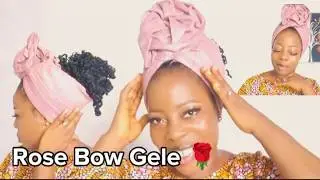 This Rose Bow Gele Headwrap Is Going VIRAL😍 | Elegant Center Bow Gele Tutorial.