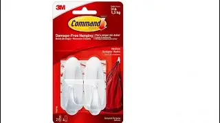 Command Medium Designer Hooks, 2 Hooks and 4 Command Strips, Damage Free Hanging Wall Hooks