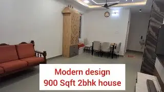 Modern 2bhk house construction - 900 sqft built up area with car parking