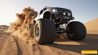 Rc truck drives fast on the desert​ #rcconstructionsite  #bagger  #rctruck  #ai