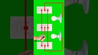 two way switch diagram 3 switch 2 bulb wiring connection#shortsvideo #connection #viaral#electrical