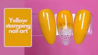 Yellow stamping nail art | My own stash