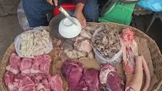 Sharpening a Butcher Knife--Cambodian-style!
