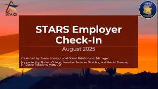 STARS Project Update &ndash; August 27, 2025
