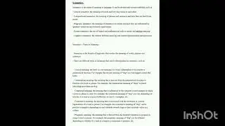 Semantics ll Linguistics ll Notes