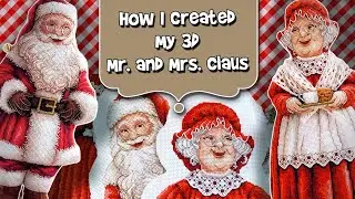 How I Created My 3D Cross Stitch Mr And Mrs Claus