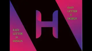 Gradient  Letter h Logo Design in Adobe Illustrator  | Freelancer Rony | #logo #design
