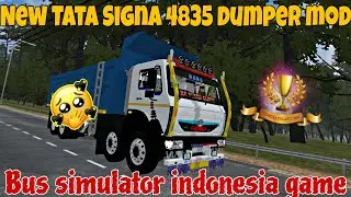 New Tata Signa 4835 Dumper mod bussid 😍 || bus simulator indonesia game || track vlog