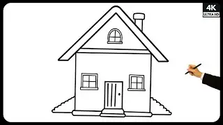 How to Draw a House | House Drawing | Step by Step Drawing Tutorial | Easy Drawing for Beginners
