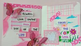 ✨Pink bullet journal with handmade stuffs 🖌️✨🌈✂️