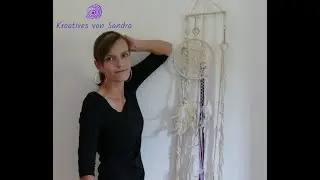 Makramee Ohrstecker (Feder)