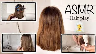 ASMR - HAIR PLAY with a friend💆‍♀️ (brushing, playing, washing and triggers)😴✨❤️