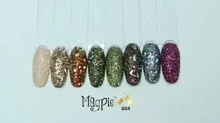 Magpie Beauty USA Mother Nature Glitter Collection Swatches