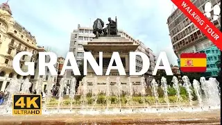 Granada, Espa&ntilde;a 🇪🇸 Gran v&iacute;a de Col&oacute;n y Plaza Isabel la Cat&oacute;lica (4k Ultra HD 60fps)